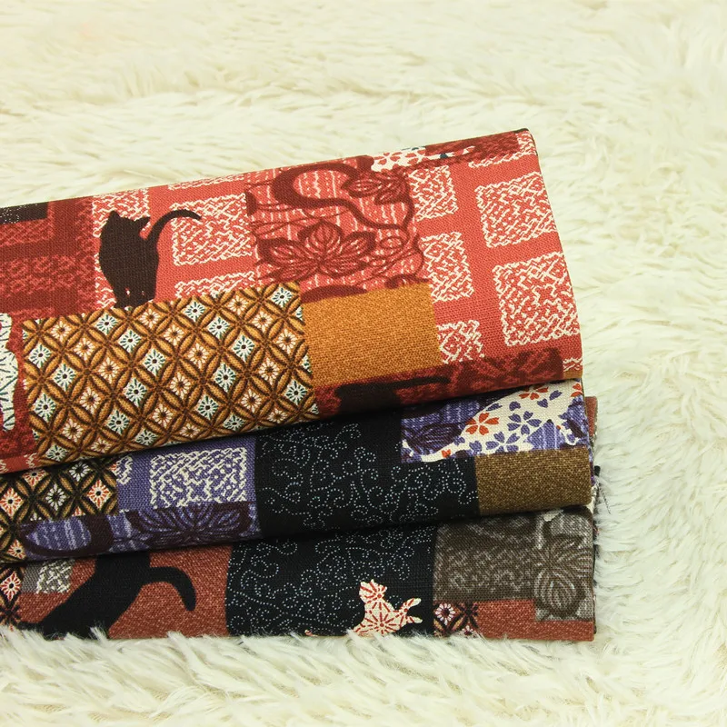 High quality thick cotton vintage ethnic cat print fabric handmade DIY bag clothing fabric cotton 90cmx110cm
High quality thick cotton vintage ethnic cat print fabric handmade DIY bag clothing fabric cotton 90cmx110cm