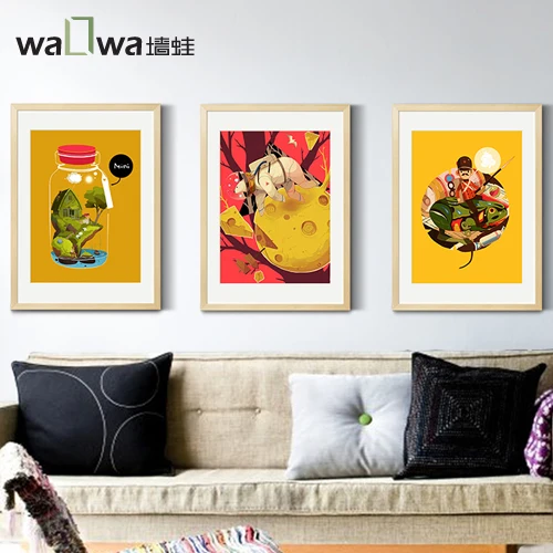 Frog Heaven Cat Dog wall fantasy modern minimalist paintings of children room frame wall painting decorative painting room
Frog Heaven Cat Dog wall fantasy modern minimalist paintings of children room frame wall painting decorative painting room