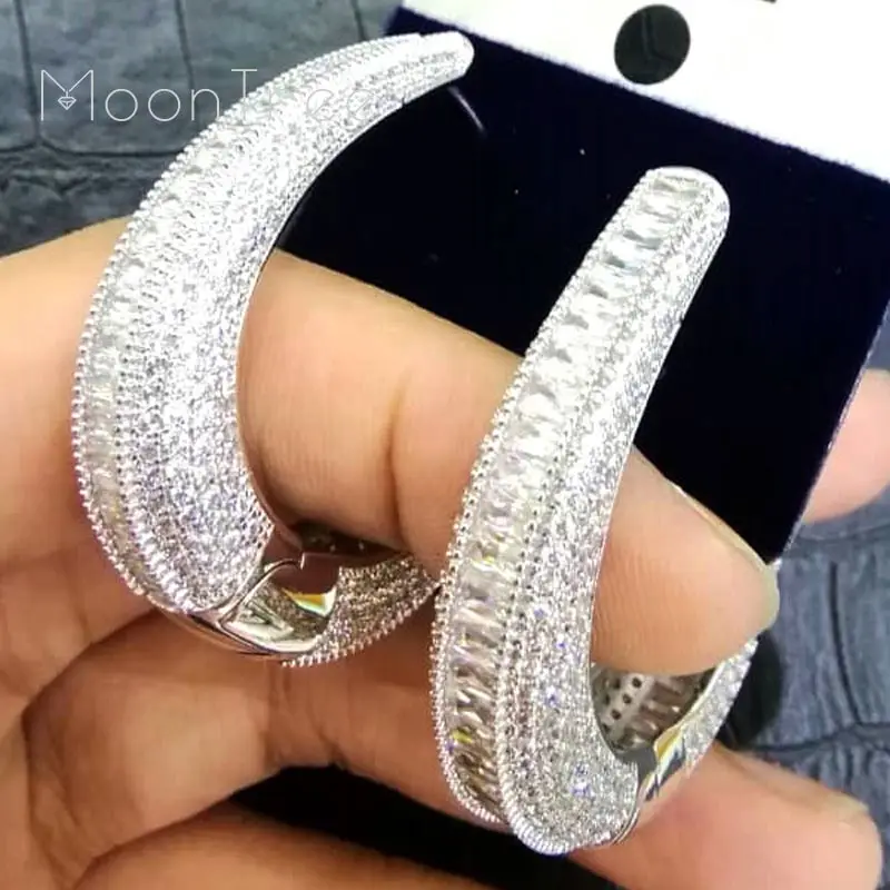 ModemAngel модные роскошные круглые полные микро кубические циркониевые Свадебные