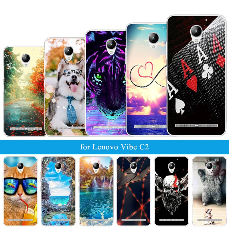 5 0 дюйма для Lenovo Vibe C2 Мягкий силиконовый прозрачный ТПУ чехол K10A40 протектор