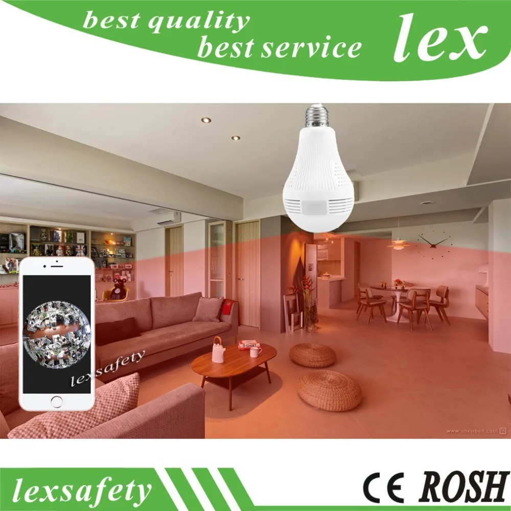 Bulb Lamp 1080P wireless wifi camera 2MP HD FishEye VR Panoramic security ip camera home 360 Degree Support 128GB
Bulb Lamp 1080P wireless wifi camera 2MP HD FishEye VR Panoramic security ip camera home 360 Degree Support 128GB