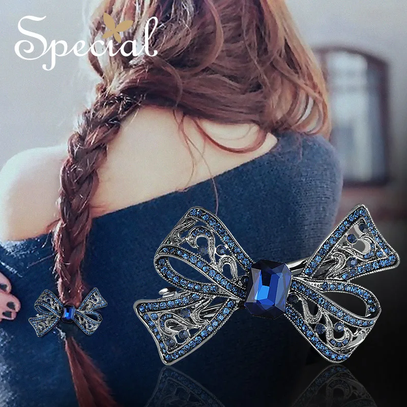 Special Brand Fashion Crystal Hair Pins Clips Classic Bowknot Blue Hair Accessories Hairwear Jewelry Gifts for Women S1739H
Special Brand Fashion Crystal Hair Pins Clips Classic Bowknot Blue Hair Accessories Hairwear Jewelry Gifts for Women S1739H