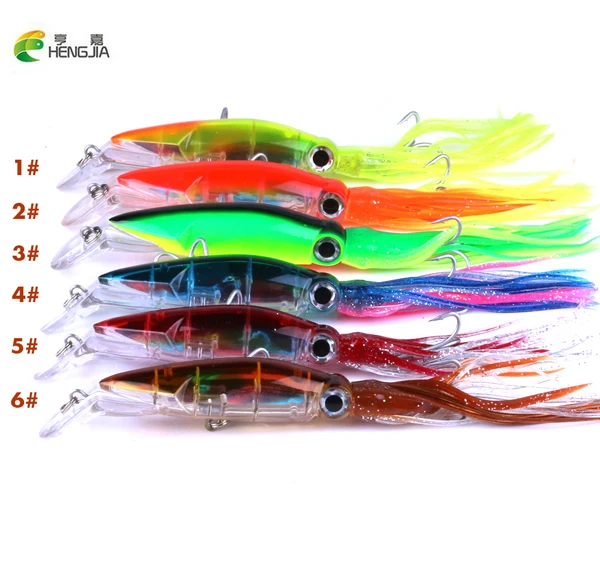 HENGJIA Hot Sale 6PCS 14cm 40g 1#hooks Soft Lures big Octopus Squid Jig Hooks Shrimp Catch Fishing Tackle Crank fishing lure
HENGJIA Hot Sale 6PCS 14cm 40g 1#hooks Soft Lures big Octopus Squid Jig Hooks Shrimp Catch Fishing Tackle Crank fishing lure