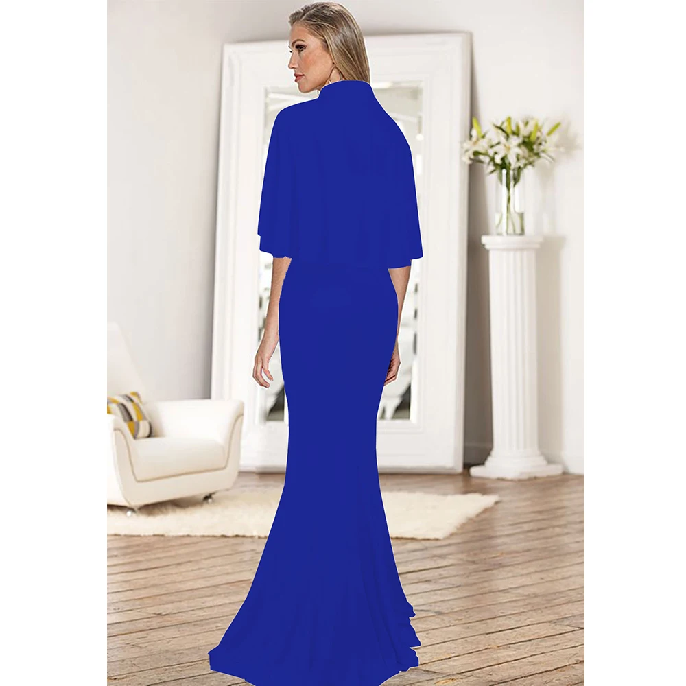 Wholesale Women's clothing Two pieces Fashion Dress Elegant Stand collar Manteau Slim A-Lile Floor Length Sling dress A1979
Wholesale Women's clothing Two pieces Fashion Dress Elegant Stand collar Manteau Slim A-Lile Floor Length Sling dress A1979