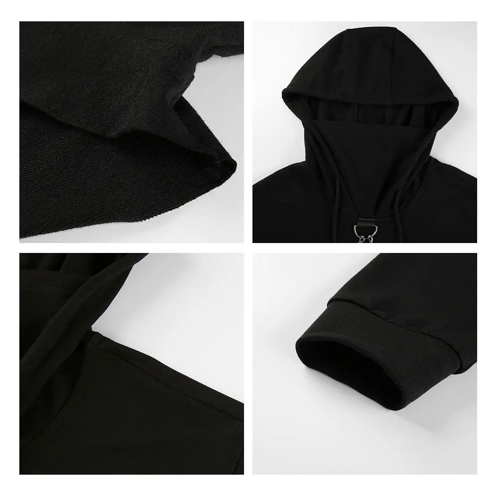 Jocoo Jolee Punk Hoodies Korean pop Sweatshirts Women Gothic Summer 2019 Metal Chain Hip Hop Harajuku Hoodie Sweatshirt Clothes
Jocoo Jolee Punk Hoodies Korean pop Sweatshirts Women Gothic Summer 2019 Metal Chain Hip Hop Harajuku Hoodie Sweatshirt Clothes