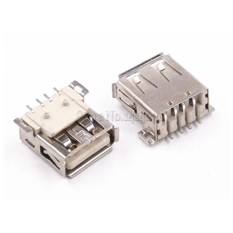 100 шт. USB разъем/AF/4 P SMT/USB разъем типа A USB|Соединители| |