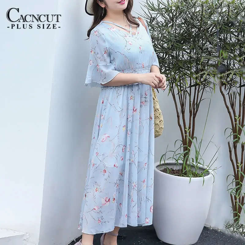 CACNCUT New Arrivals Vintage Ladies Chiffon Dress For Women Plus Size Floral Print Dress Fashionable Big Large Sizes Long Dress
CACNCUT New Arrivals Vintage Ladies Chiffon Dress For Women Plus Size Floral Print Dress Fashionable Big Large Sizes Long Dress