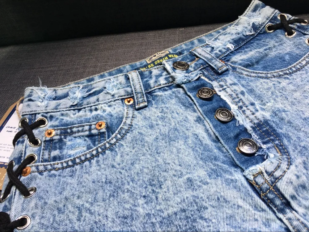 High waist Lace Up Denim Shorts Women Ripped Hole Tassel Jeans Shorts Vintage Hot Pants Shorts Summer
High waist Lace Up Denim Shorts Women Ripped Hole Tassel Jeans Shorts Vintage Hot Pants Shorts Summer