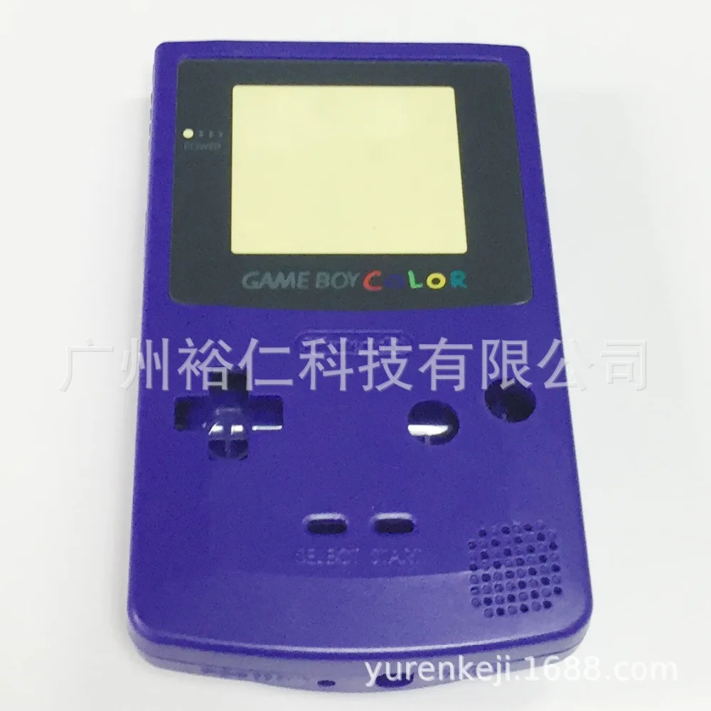 Фиолетовый Новый полный корпус чехол для Nintendo Game boy Color GBC запасные части