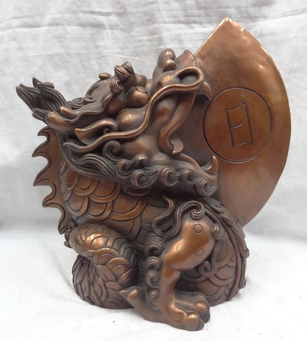xd 002046 10" Chinese Pure Bronze FengShui Animals BiXie Dragon Ri Yue Lion Head Statue
xd 002046 10" Chinese Pure Bronze FengShui Animals BiXie Dragon Ri Yue Lion Head Statue