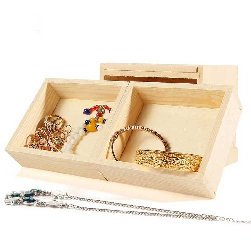 Jewelry Boxes Bin Cosmetics Storage Case Creative Wooden Double Drawers With A Mirror Display Cases
Jewelry Boxes Bin Cosmetics Storage Case Creative Wooden Double Drawers With A Mirror Display Cases