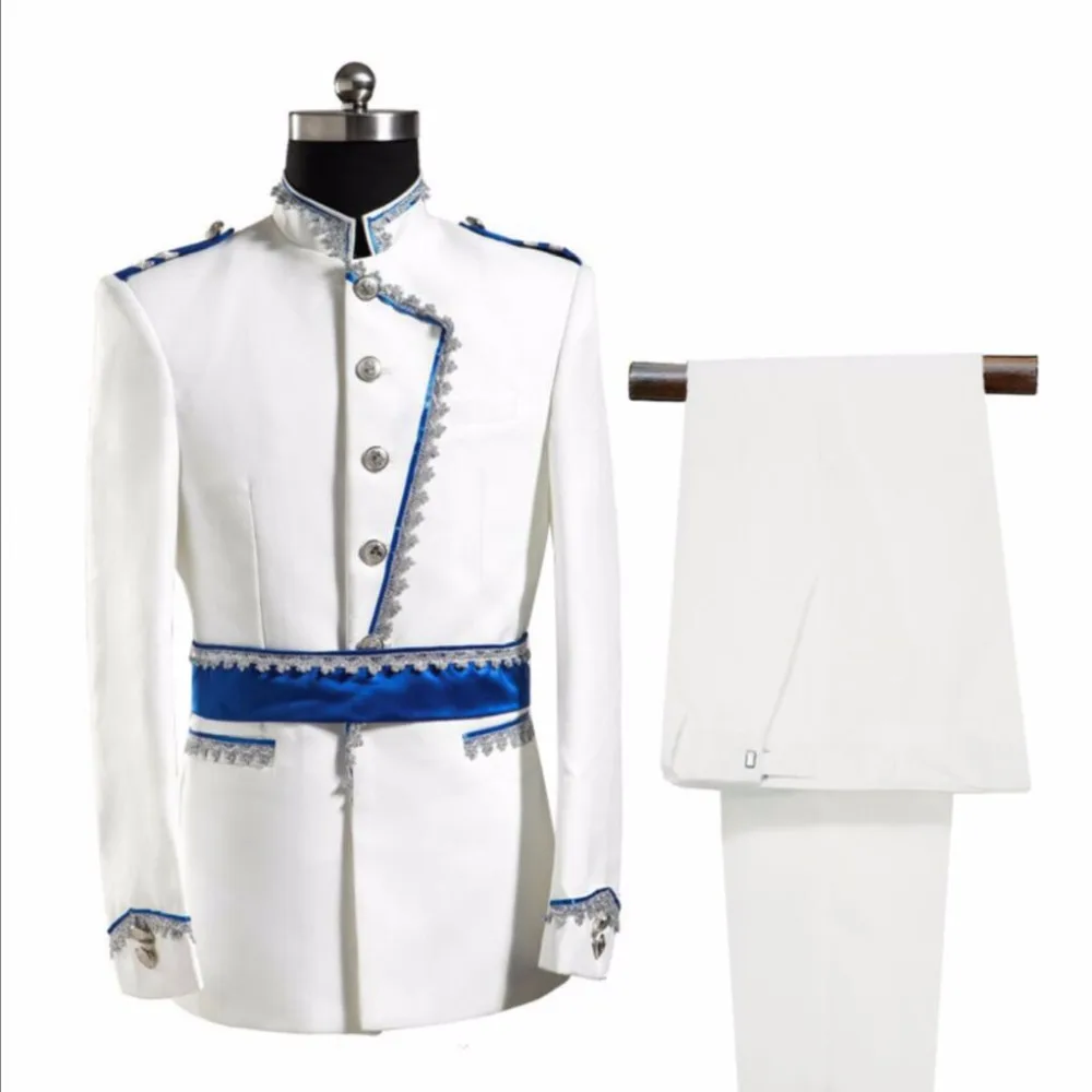 S-xxl Men Suit White Prince Performance Clothes Host Singer Stage Costumes Groomsmen Groom Tuxedo Fomal Suit Set Singer Costumes
S-xxl Men Suit White Prince Performance Clothes Host Singer Stage Costumes Groomsmen Groom Tuxedo Fomal Suit Set Singer Costumes