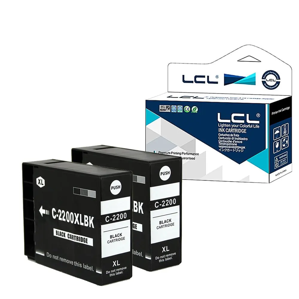 LCL PGI-2200XL PGI-2200XLBK PGI-2200 XL PGI2200XL (2-pack Black) ink Cartridge Compatible for Canon MAXIFY IB4020/MB5020/MB5320
LCL PGI-2200XL PGI-2200XLBK PGI-2200 XL PGI2200XL (2-pack Black) ink Cartridge Compatible for Canon MAXIFY IB4020/MB5020/MB5320