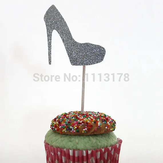 Glitter Silver Glitter High Heel Cupcake Topper baby bridal shower birthday food Picks wedding party cake topper decor
Glitter Silver Glitter High Heel Cupcake Topper baby bridal shower birthday food Picks wedding party cake topper decor