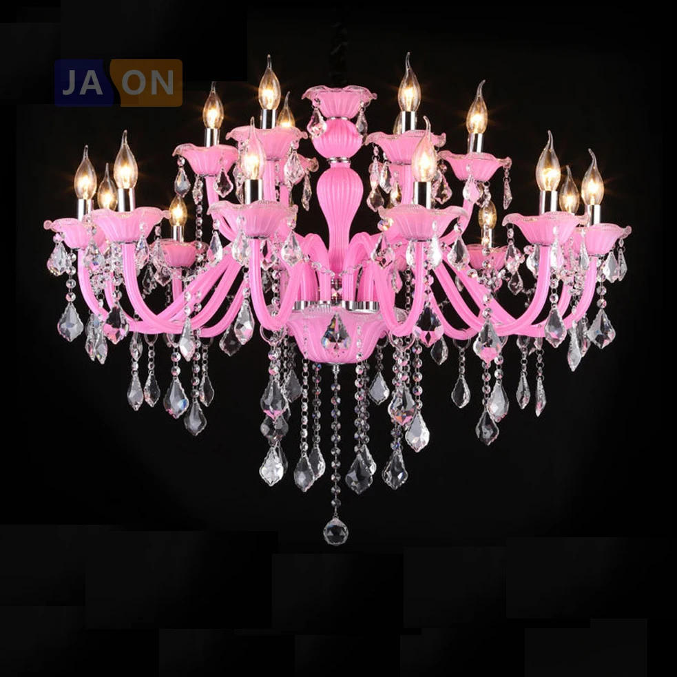 led e14 European Iron Crystal Glass Fabric Pink Chandelier Lighting Lamparas De Techo Suspension Luminaire Lampen For Foyer
led e14 European Iron Crystal Glass Fabric Pink Chandelier Lighting Lamparas De Techo Suspension Luminaire Lampen For Foyer