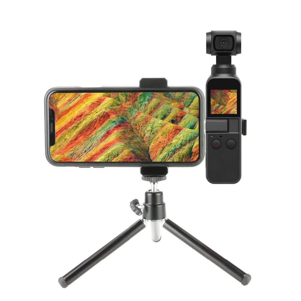 Tripod For DJI Osmo Pocket Multi Functional Aluminum Alloy Mount for Osomo 4K video 3-axis Gimbal Bracket Holder Phone
Tripod For DJI Osmo Pocket Multi Functional Aluminum Alloy Mount for Osomo 4K video 3-axis Gimbal Bracket Holder Phone