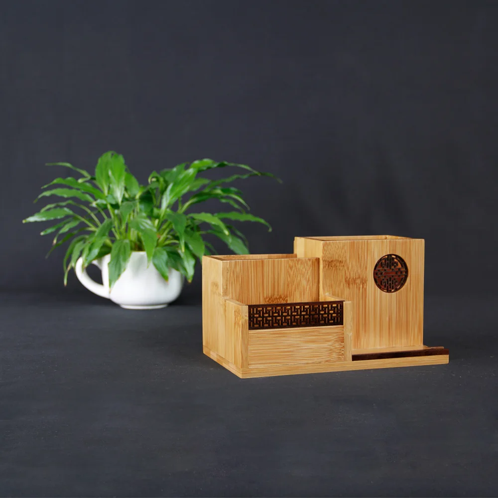 Bamboo Storage Box For Control Receiver Organizer Office Pen Box Pencil Container Desktop Storage Multi-function Restoring
Bamboo Storage Box For Control Receiver Organizer Office Pen Box Pencil Container Desktop Storage Multi-function Restoring