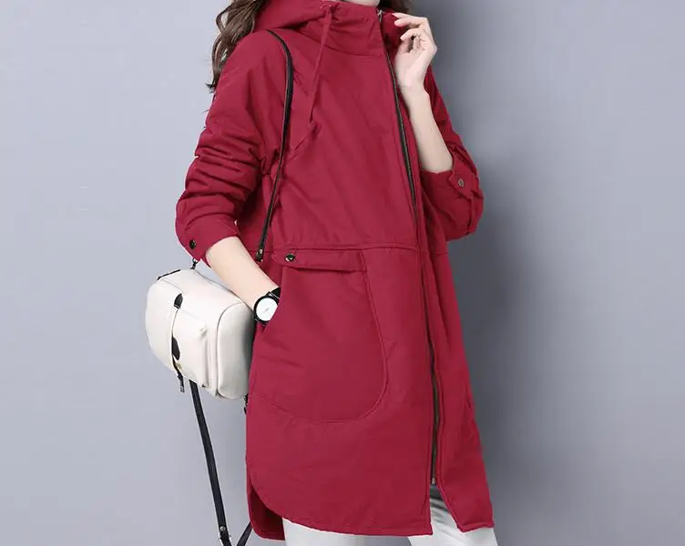 M-3XL Hot / Spring Women New Fashion In the long paragraph loose hooded padded jacket
M-3XL Hot / Spring Women New Fashion In the long paragraph loose hooded padded jacket