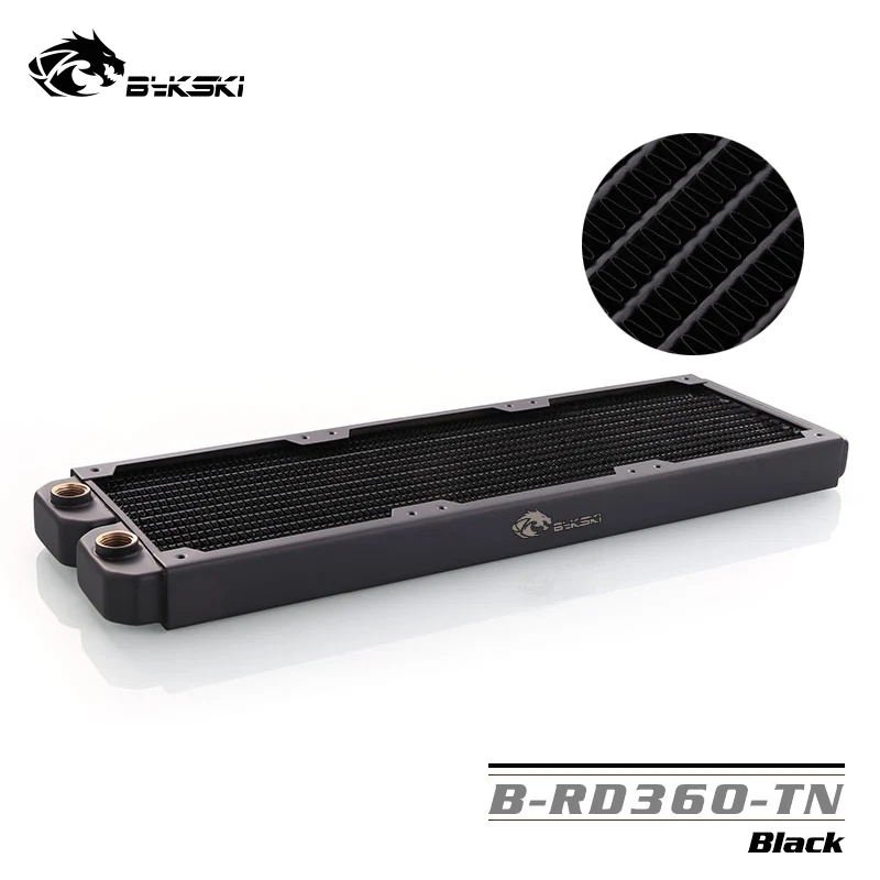 BYKSKI 28mm Thick Copper 360mm Single Row of Radiator Computer Water Cooling Liquid Heat Exchanger use for 12cm Fans B-RD360-TN
BYKSKI 28mm Thick Copper 360mm Single Row of Radiator Computer Water Cooling Liquid Heat Exchanger use for 12cm Fans B-RD360-TN