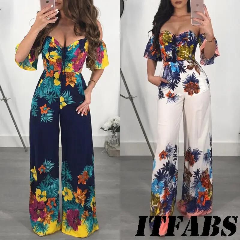Women Summer Jumpsuit Sleeveless Ladies Clubwear V-Neck Flower Print Playsuit Sexy Rompe One Pieces Elegant
Women Summer Jumpsuit Sleeveless Ladies Clubwear V-Neck Flower Print Playsuit Sexy Rompe One Pieces Elegant