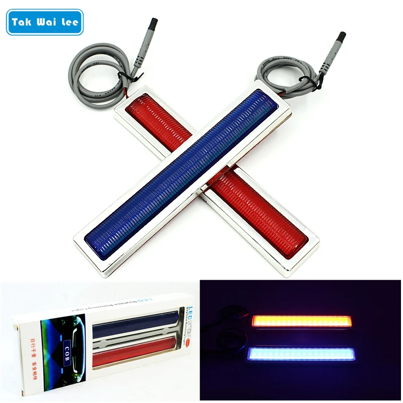 Tak Wai Lee 2Pcs/Set LED DRL Warnning Light External Brakes Parking Car Styling Lamp Red Blue Source Fireman Police Beacon Lamps
Tak Wai Lee 2Pcs/Set LED DRL Warnning Light External Brakes Parking Car Styling Lamp Red Blue Source Fireman Police Beacon Lamps