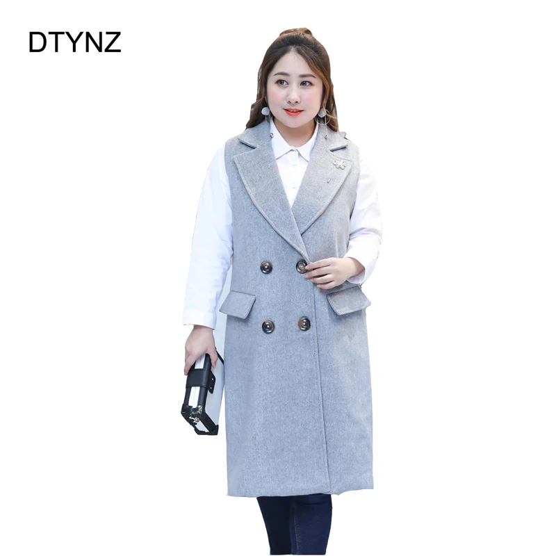 DTYNZ Elegant Women Long Vest Winter Spring Fashion Jacket Office Wear Knee Lenght Plus Size Waistcoat Clothes Gray XL-3XL 
DTYNZ Elegant Women Long Vest Winter Spring Fashion Jacket Office Wear Knee Lenght Plus Size Waistcoat Clothes Gray XL-3XL