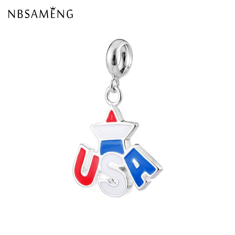 New Authentic 100% 925 Sterling Silver Bead Charm USA America Pendant Charms Enamel Fit Bracelets Women Diy Jewelry
New Authentic 100% 925 Sterling Silver Bead Charm USA America Pendant Charms Enamel Fit Bracelets Women Diy Jewelry