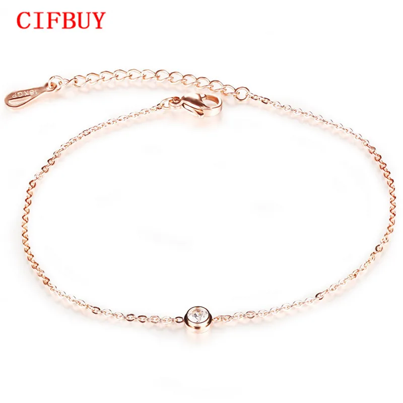 CIFBUY AAA+ Cubic Zirconia Woman Anklets Casual/Sporty Rose Gold Color Stainless Steel Women Ankle Bracelet Jewelry GZ013
CIFBUY AAA+ Cubic Zirconia Woman Anklets Casual/Sporty Rose Gold Color Stainless Steel Women Ankle Bracelet Jewelry GZ013