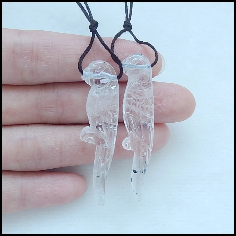 Carved Bird Natural white quartz Gemstone women Earrings Beads,Semiprecious jewelry earring,51x10x8mm,50x12x8mm,10.2g
Carved Bird Natural white quartz Gemstone women Earrings Beads,Semiprecious jewelry earring,51x10x8mm,50x12x8mm,10.2g