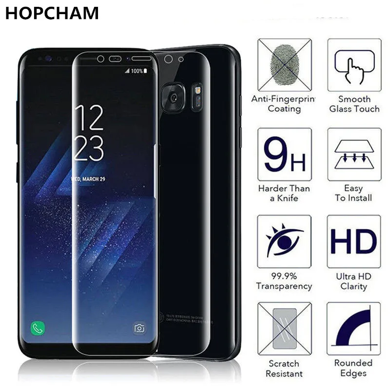 HOPCHAM 9H 3D прозрачный протектор экрана для Samsung Galaxy S8 / plus S7 edge закаленное стекло с