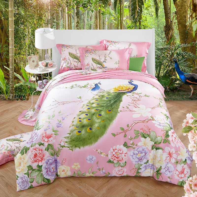 Peacock Butterfly Floral Bedding Set Queen King Size Duvet Cover Bed Sheets Pillowcase Summer Cool Tencel Material Home Textiles
Peacock Butterfly Floral Bedding Set Queen King Size Duvet Cover Bed Sheets Pillowcase Summer Cool Tencel Material Home Textiles