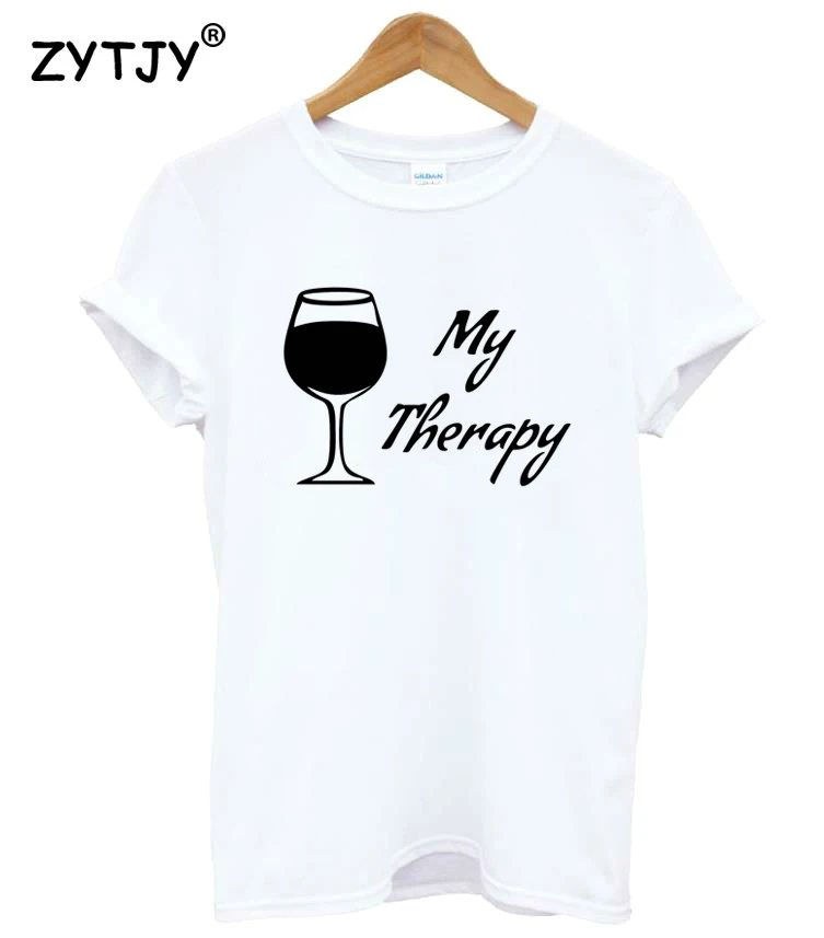 MY THERAPY Wine Print Women tshirt Casual Cotton Hipster Funny t shirt For Girl Top Tee Tumblr Drop Ship BA-247
MY THERAPY Wine Print Women tshirt Casual Cotton Hipster Funny t shirt For Girl Top Tee Tumblr Drop Ship BA-247