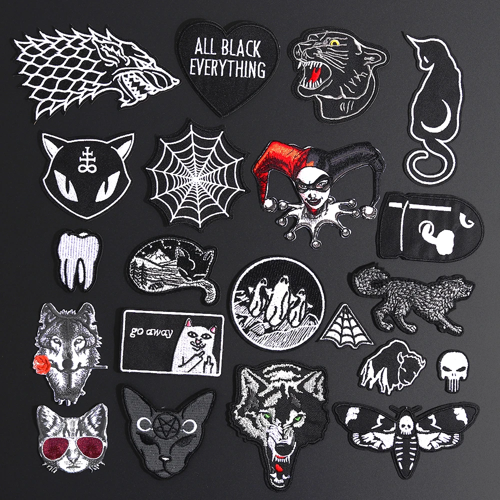 Fine Wolf Leopard Spider Web Patches Black Animal Pokers Rose Wolf Cat Appliques Iron On Bullet Tooth Clothes Jeans Badges
Fine Wolf Leopard Spider Web Patches Black Animal Pokers Rose Wolf Cat Appliques Iron On Bullet Tooth Clothes Jeans Badges