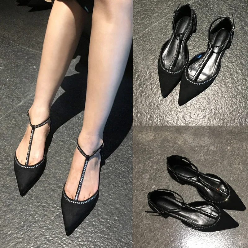 Hot Spring Summer Shoes Woman Casual Crystal T-strap Shallow Flats Pointed Toe Ankle Strap Flats Design Woman Shoes Plus Size
Hot Spring Summer Shoes Woman Casual Crystal T-strap Shallow Flats Pointed Toe Ankle Strap Flats Design Woman Shoes Plus Size