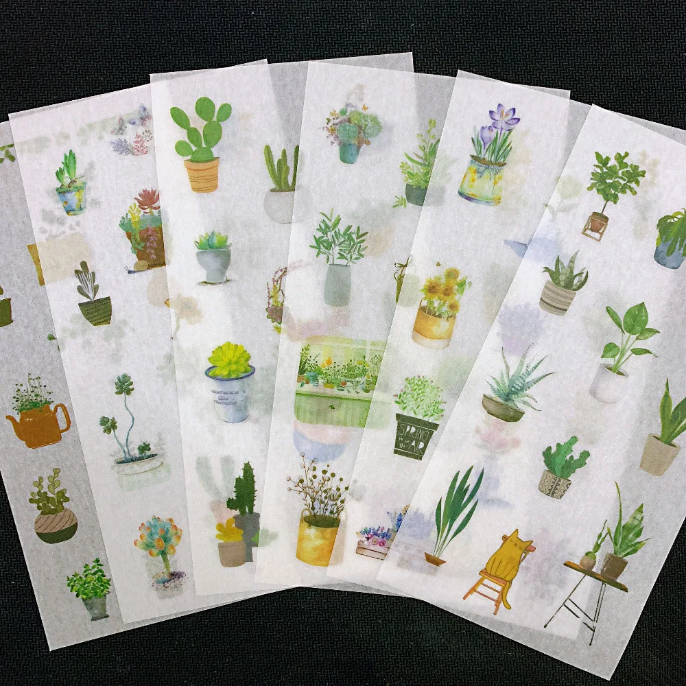 6 Sheets Fresh Cactus Green Plants Succulents Adhesive Stickers Decorative Album Diary Stick Label Kids Gift
6 Sheets Fresh Cactus Green Plants Succulents Adhesive Stickers Decorative Album Diary Stick Label Kids Gift