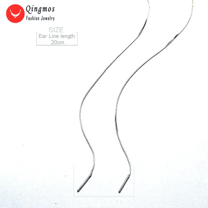 Qingmos Trendy Exquisite White Sterling Silver 925 Dangle Ear Line Earring for Women Fine Jewelry 4.8'' ear645 Free Shipping
Qingmos Trendy Exquisite White Sterling Silver 925 Dangle Ear Line Earring for Women Fine Jewelry 4.8'' ear645 Free Shipping