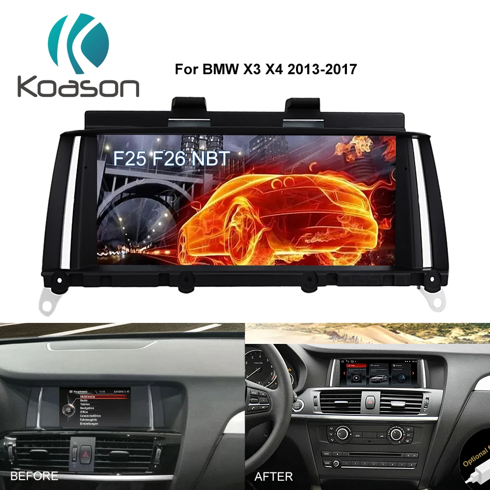 Автомобильный мультимедийный плеер Koason PX6, Android 8,1, GPS-навигация для BMW X3 F25 X4 F26 2013-2017, NBT, Wi-Fi, BT, USB
Автомобильный мультимедийный плеер Koason PX6, Android 8,1, GPS-навигация для BMW X3 F25 X4 F26 2013-2017, NBT, Wi-Fi, BT, USB