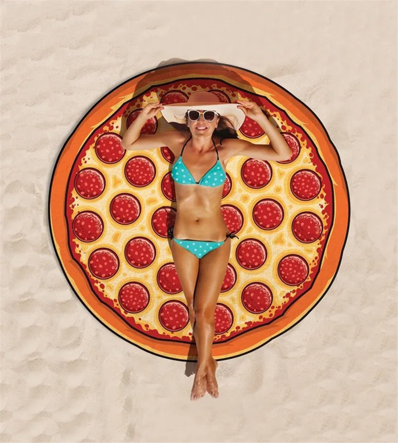 New Summer Scarf Pizza Printed Beach Mat Sarong Pareo Fashion Holiday Wraps Seaside Round Bikini Shawl Sun-screen Cover-Ups
New Summer Scarf Pizza Printed Beach Mat Sarong Pareo Fashion Holiday Wraps Seaside Round Bikini Shawl Sun-screen Cover-Ups