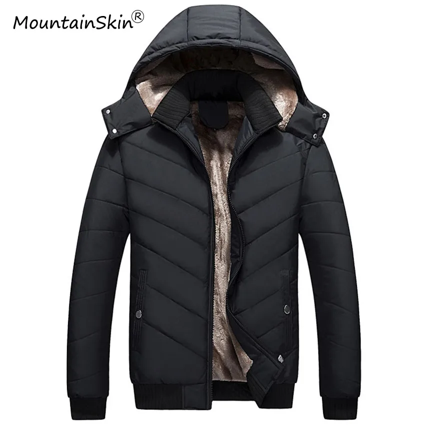 Мужская куртка с капюшоном Mountainskin теплая флисовая на каждый день 2019|brand men winter