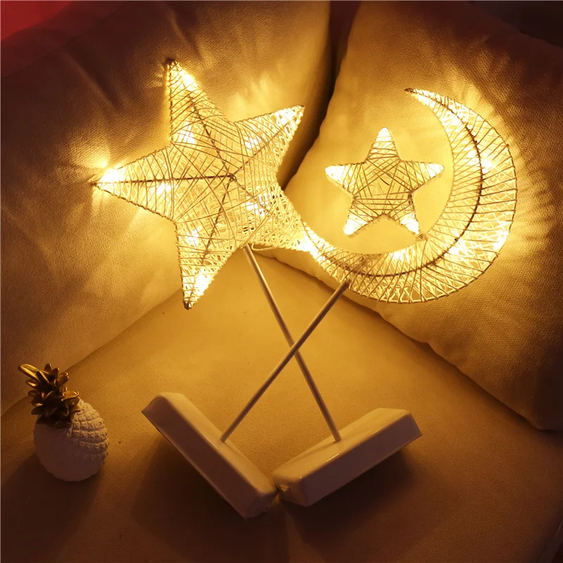 Star Moon LED Night Lamp INS Girl Dormitory Romantic Heart Decorating Bedroom Decor Atmosphere Lamp Night Light
Star Moon LED Night Lamp INS Girl Dormitory Romantic Heart Decorating Bedroom Decor Atmosphere Lamp Night Light