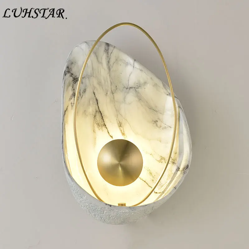Post-modern PEARL Marble Led Wall Lamp Living Room Corridor Bedroom Bedside Lamp Designer Home Deco Wall Decor Ight Fixtures
Post-modern PEARL Marble Led Wall Lamp Living Room Corridor Bedroom Bedside Lamp Designer Home Deco Wall Decor Ight Fixtures