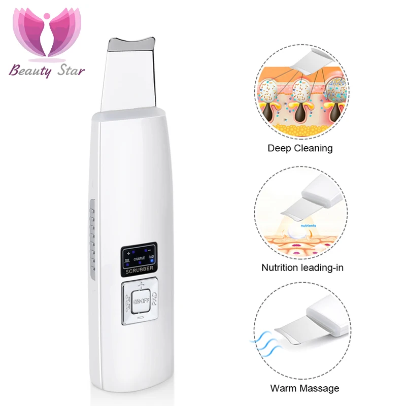 Beauty Star Ultrasonic Skin Scrubber Face Cleaning Machine Acne Blackhead Removal Facial Spa Massager Ultrasound Peeling Clean
Beauty Star Ultrasonic Skin Scrubber Face Cleaning Machine Acne Blackhead Removal Facial Spa Massager Ultrasound Peeling Clean