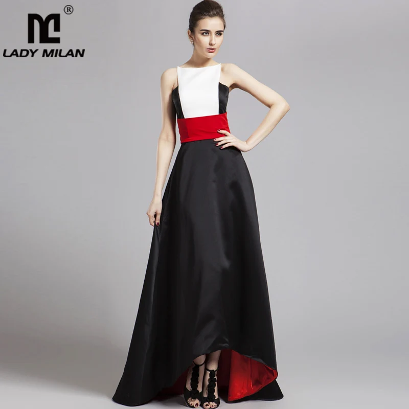 Women's Runway Designer Dresses Sexy Spaghetti Stripes Patchwork Color Block Fashion Hi-Low Party Prom Long Dresses
Women's Runway Designer Dresses Sexy Spaghetti Stripes Patchwork Color Block Fashion Hi-Low Party Prom Long Dresses