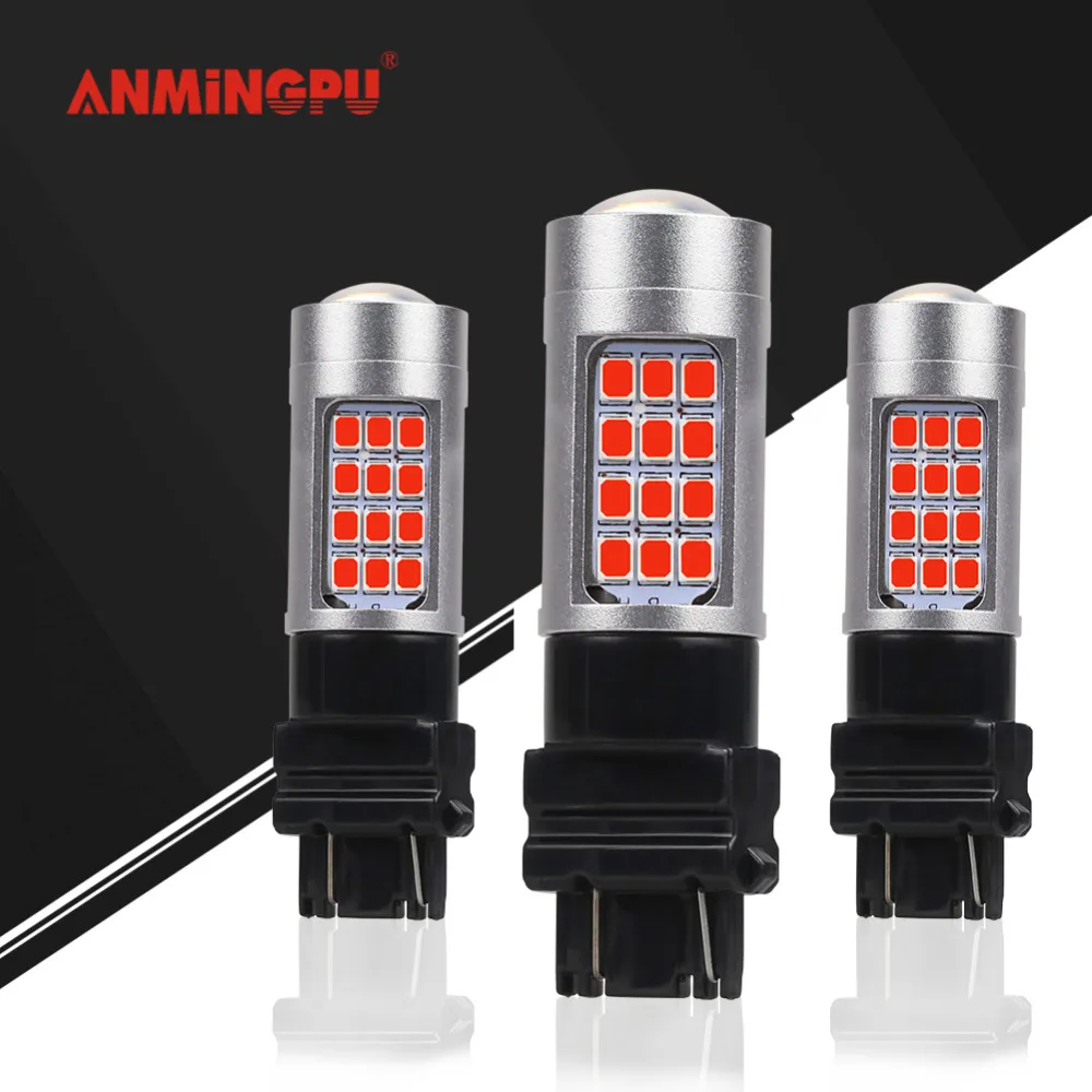 ANMINGPU 2x мощная сигнальная лампа 3157 Светодиодная T25 3156 P27/7W P27W светодиодный