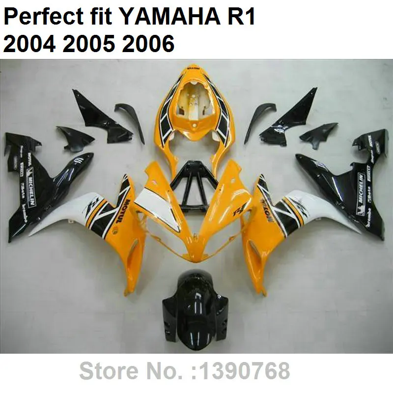High quality ABS fairing for Yamaha injection mold YZF R1 04 05 06 yellow black white fairings kit YZFR1 2004 2005 2006 LV28
High quality ABS fairing for Yamaha injection mold YZF R1 04 05 06 yellow black white fairings kit YZFR1 2004 2005 2006 LV28