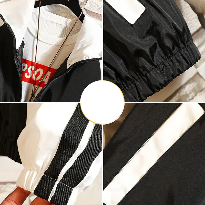 Color contrast thin jacket lovers hooded coat men loose fit outerwear 2019 autumn winter
Color contrast thin jacket lovers hooded coat men loose fit outerwear 2019 autumn winter