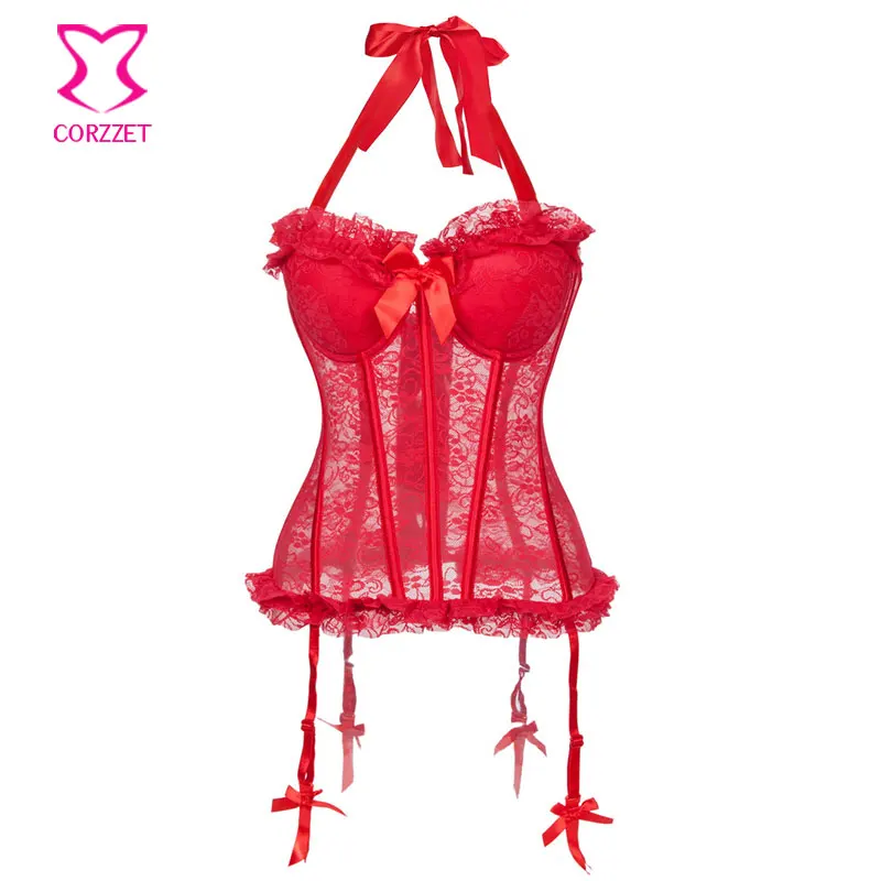 Red Transparent Floral Lace Halter Padded Bra Corset Bustier Lingerie Sexy Hot Erotic Underwear Plus Size Corsets And Bustiers
Red Transparent Floral Lace Halter Padded Bra Corset Bustier Lingerie Sexy Hot Erotic Underwear Plus Size Corsets And Bustiers