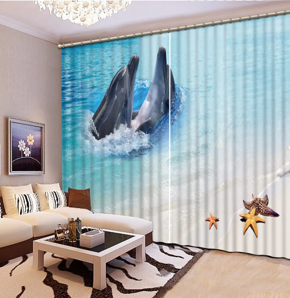 Cool Beach Shell Curtain For Living Room Bedroom couple dolphin 3D Children Room Curtains Hooks 2 Pieces Drapes
Cool Beach Shell Curtain For Living Room Bedroom couple dolphin 3D Children Room Curtains Hooks 2 Pieces Drapes