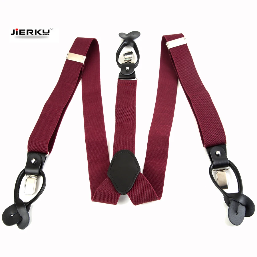 New bretelles Genuine leather Dual suspenders ligas male men's button suspenders cowhide spaghetti strap braces tirantes 6 color
New bretelles Genuine leather Dual suspenders ligas male men's button suspenders cowhide spaghetti strap braces tirantes 6 color