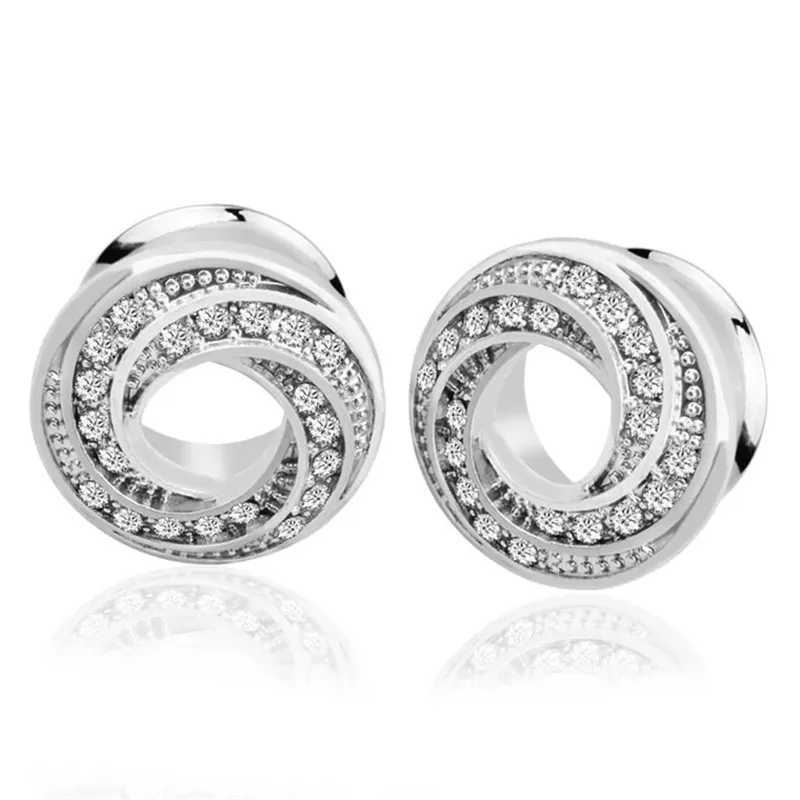 2PCS Punk Gold Sliver Ear Plugs Tunnels Flesh Expansions Piercing Crystal Earring Gauges Ears Expanders Body Jewelry Party Gift
2PCS Punk Gold Sliver Ear Plugs Tunnels Flesh Expansions Piercing Crystal Earring Gauges Ears Expanders Body Jewelry Party Gift